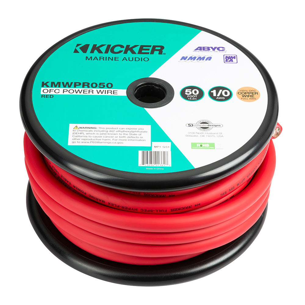 KICKER KMWPR050 50 10AWG Power Wire  Red 47KMWPR050